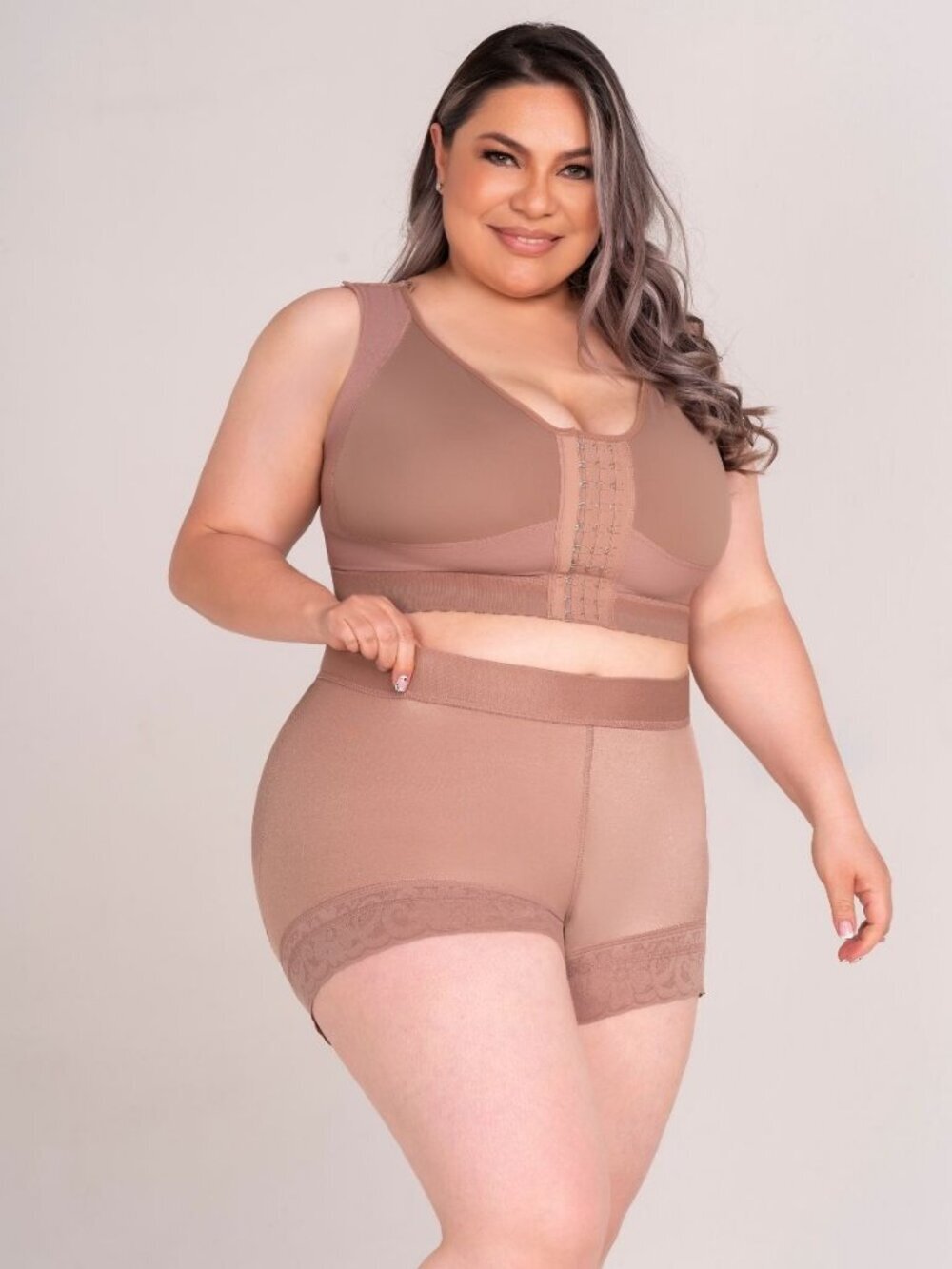 Shape Up High-Waist Invisible Lift Panty AuraLace – 201345 - Moca